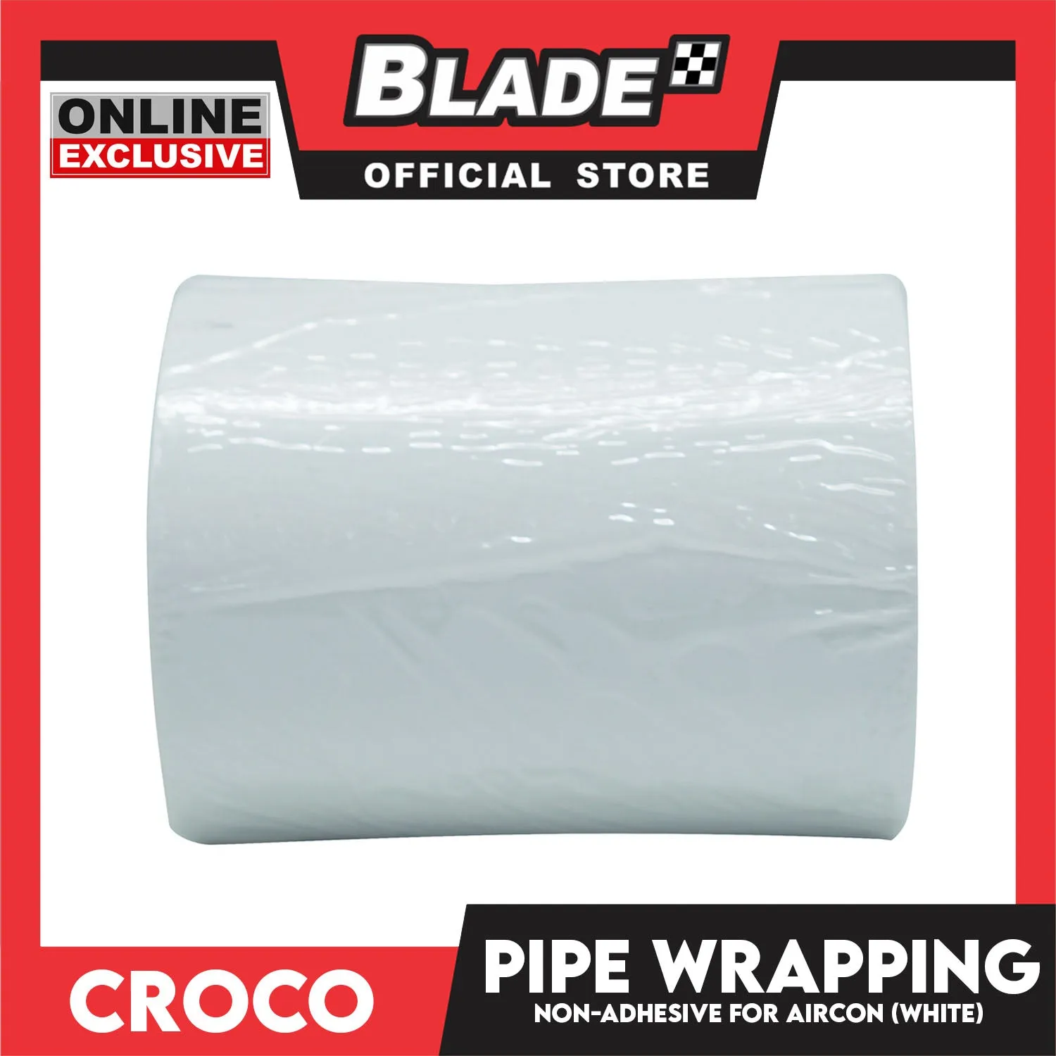 Croco Pipe Wrapping Tape Non-Adhesive For Aircon 1 Roll 4''x45meters (White)