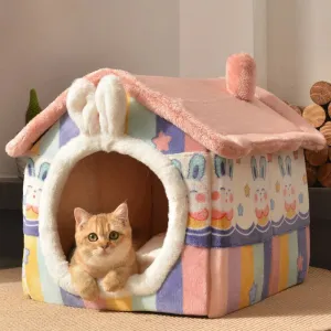 Cuddly Critter Cave 🐾✨ Foldable Pet Haven for Tiny Tails 🐶🐱