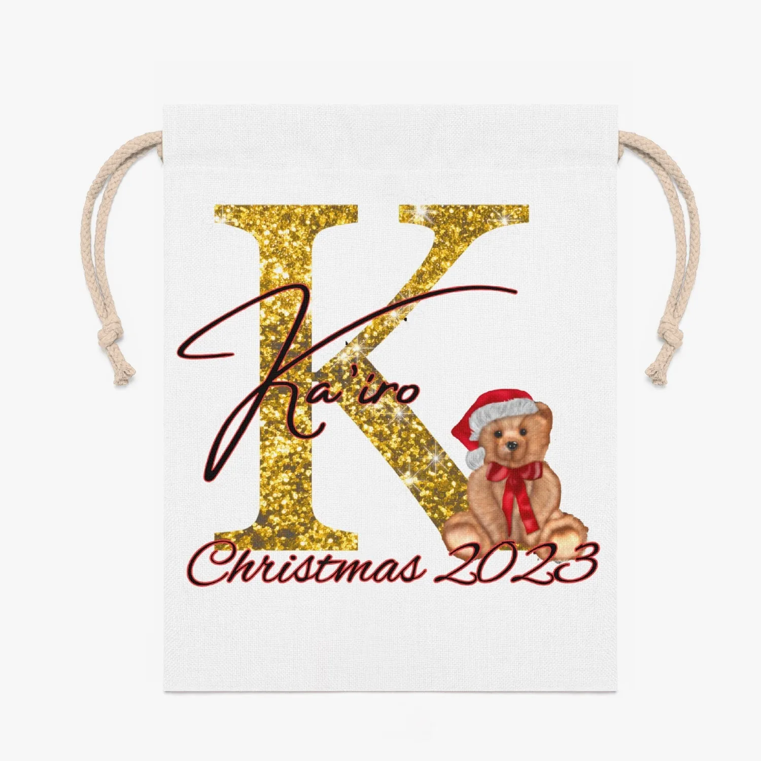 Custom Christmas Linen Bag