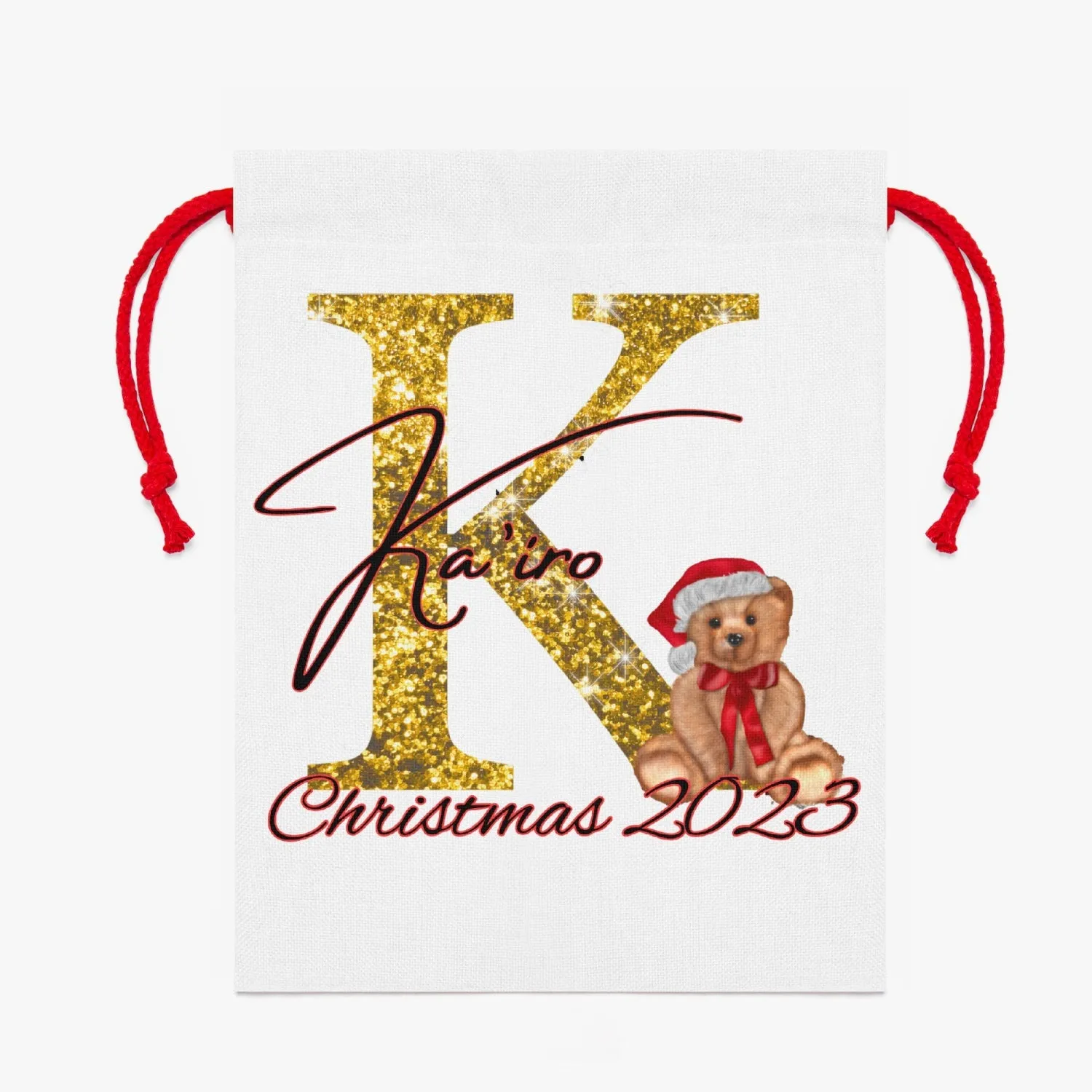 Custom Christmas Linen Bag
