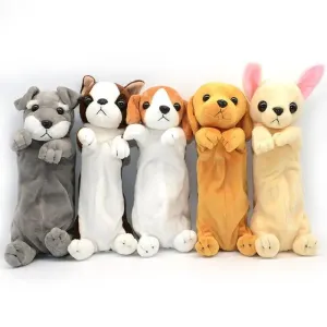 Cute Cartoon Dog Pencil Case For Teen Girls Cosmetic Bag Vintage Lightweight Stationery School Case