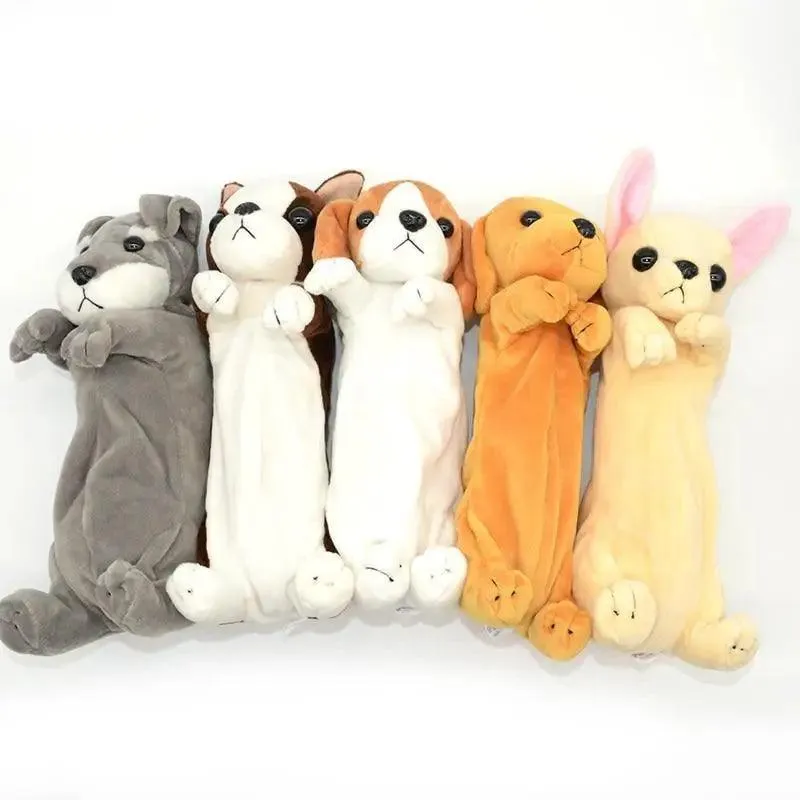 Cute Cartoon Dog Pencil Case For Teen Girls Cosmetic Bag Vintage Lightweight Stationery School Case