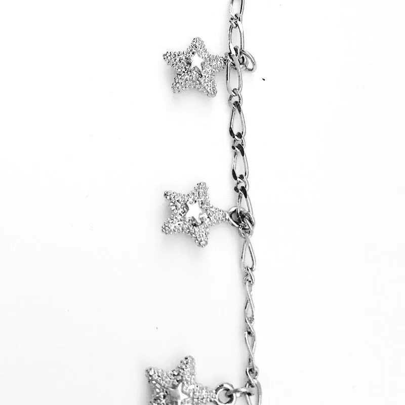 Dangling Starfish in Silver Chain by the Inch (#3002)
