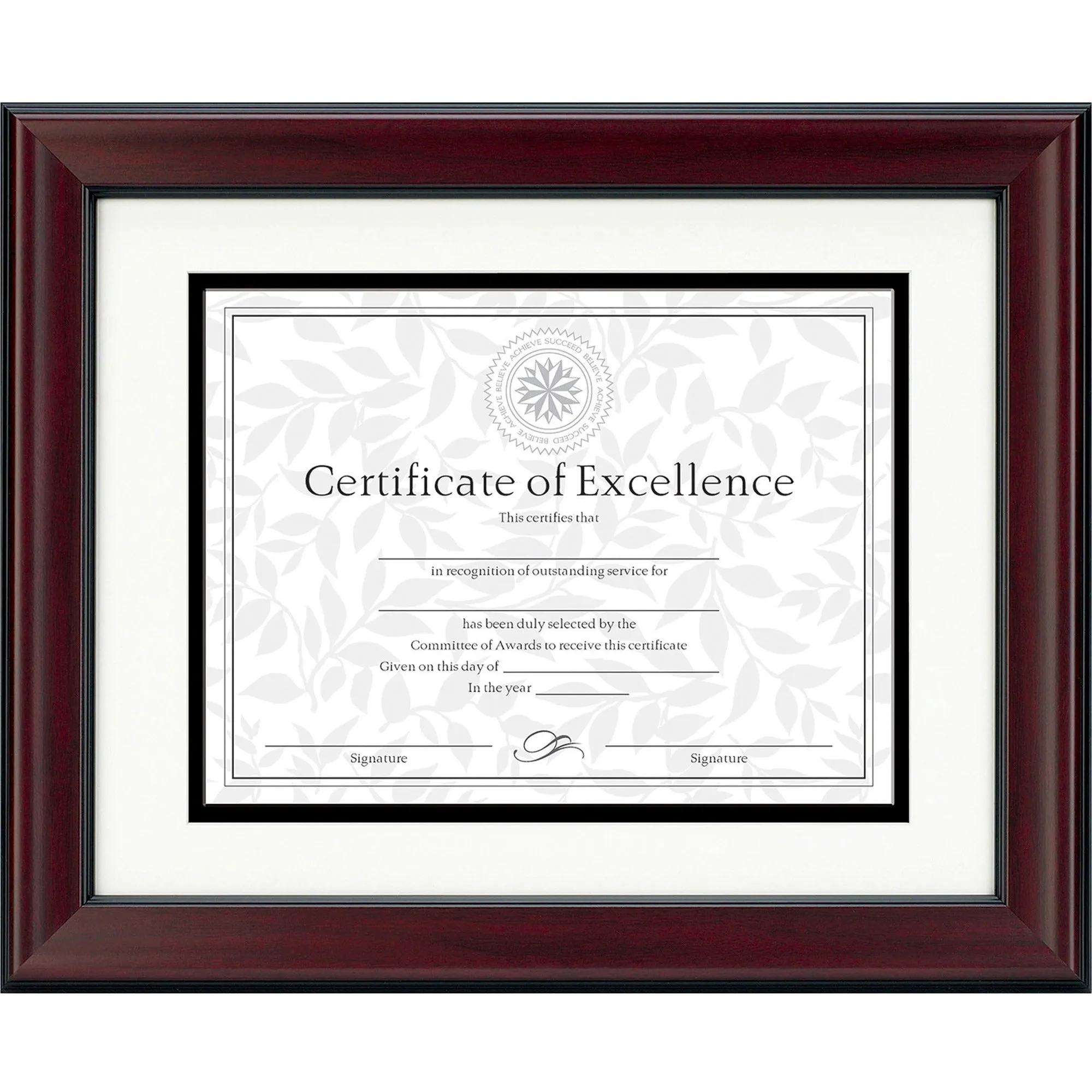 DAX Rosewood and Black Document Frame