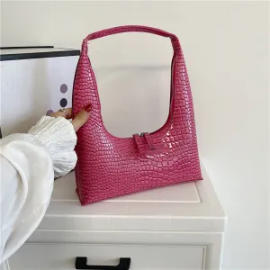 Delaney Faux Leather Snake Skin Wide Irregular Handbag