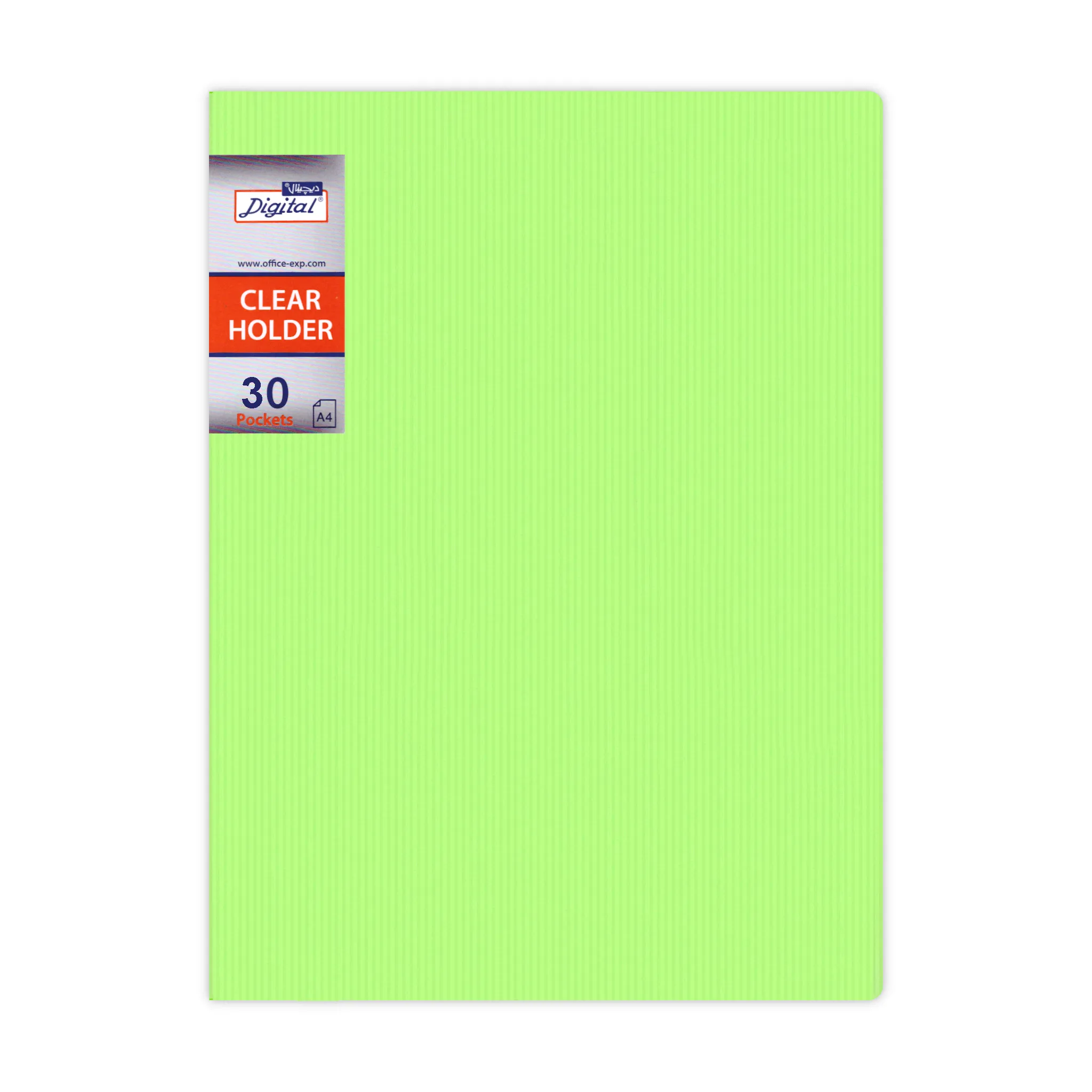 Digital Display Book 30 Fixed Pocket Fluorescent Colors A4
