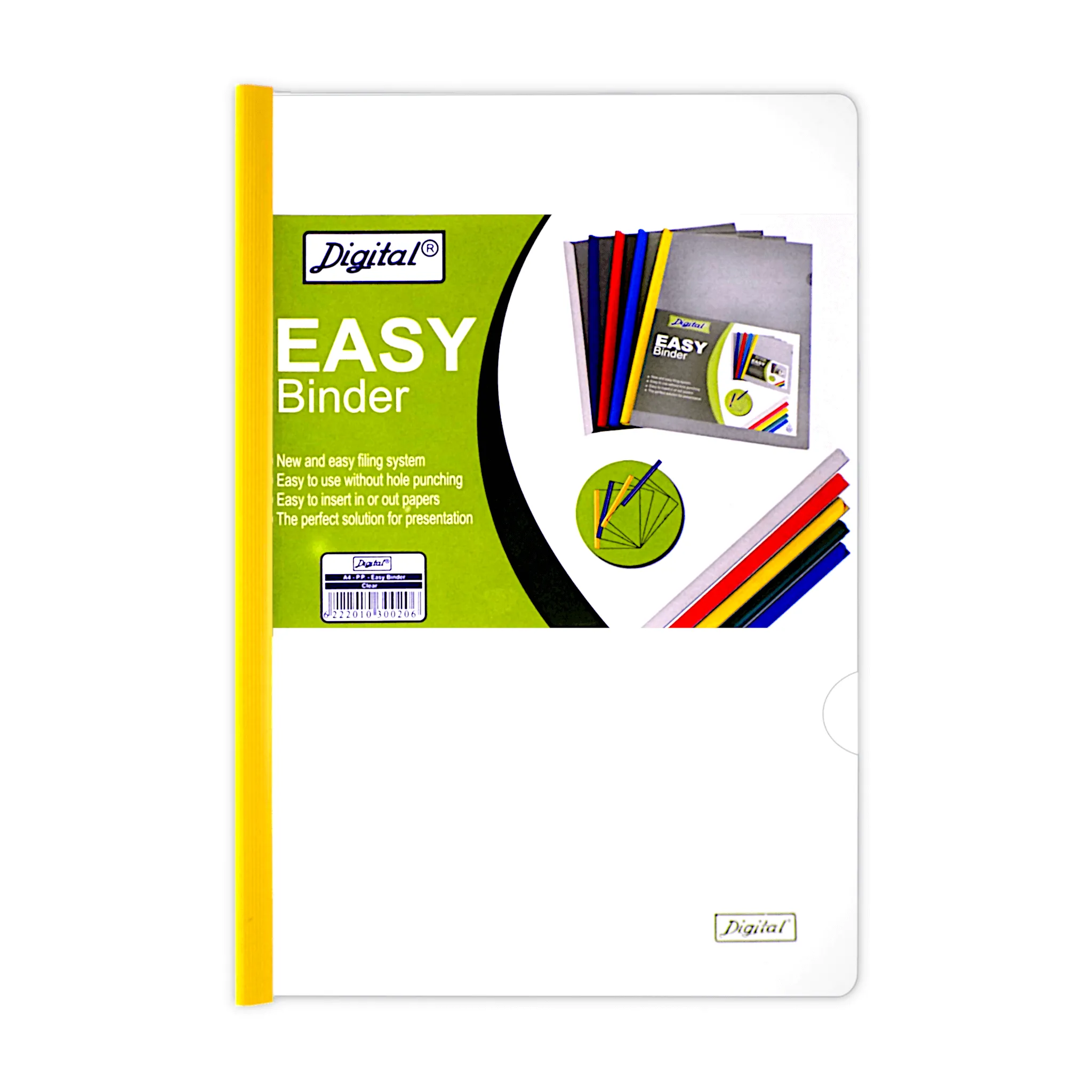 Digital Plastic Presentation File with Sliding Bar Clear A4