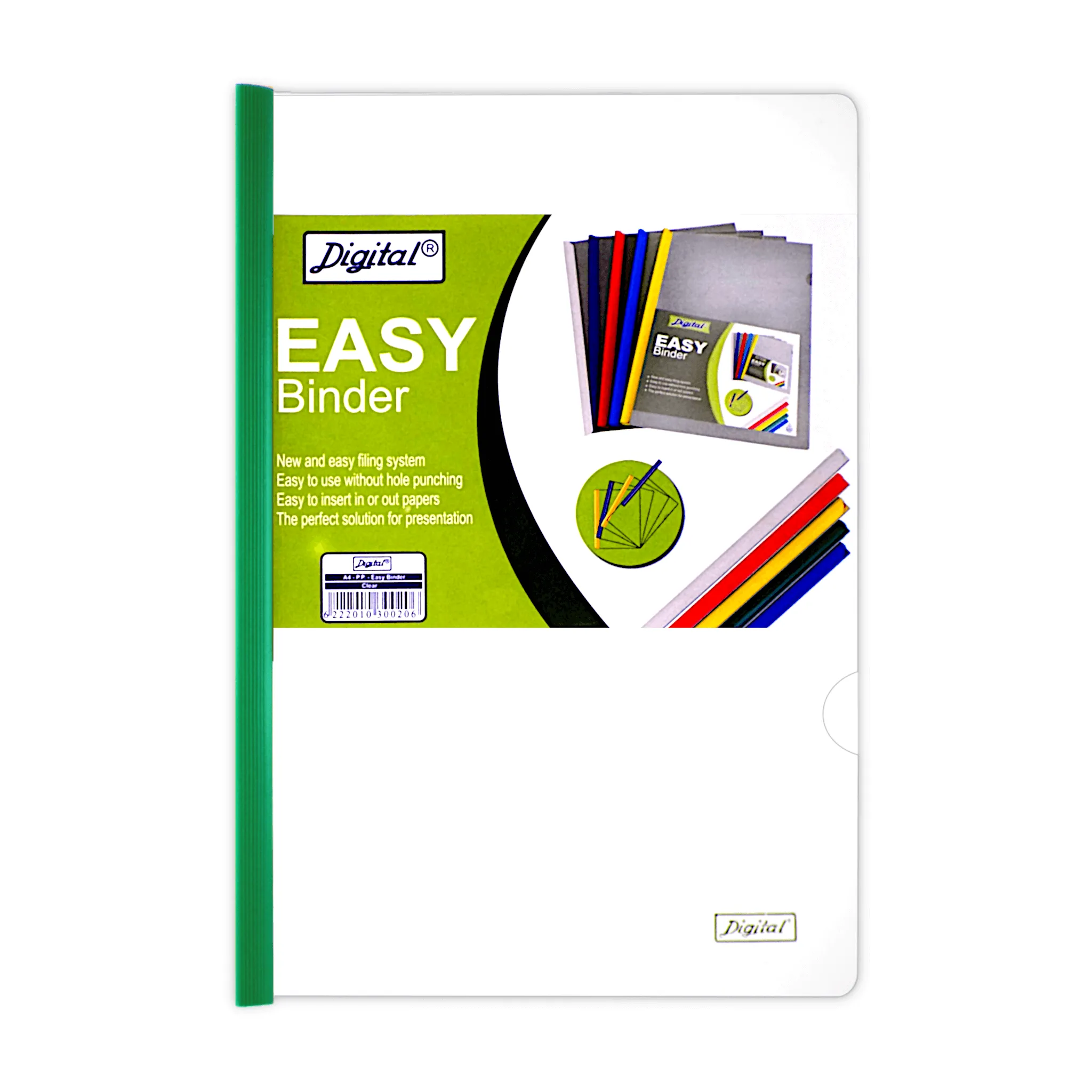 Digital Plastic Presentation File with Sliding Bar Clear A4