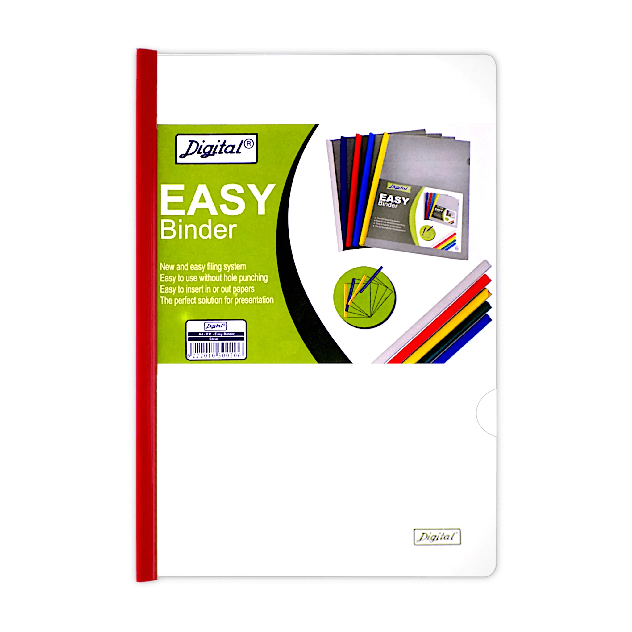 Digital Plastic Presentation File with Sliding Bar Clear A4