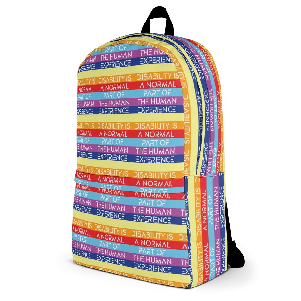 Disability is a Normal Part of the Human Experience (Pattern) Backpack