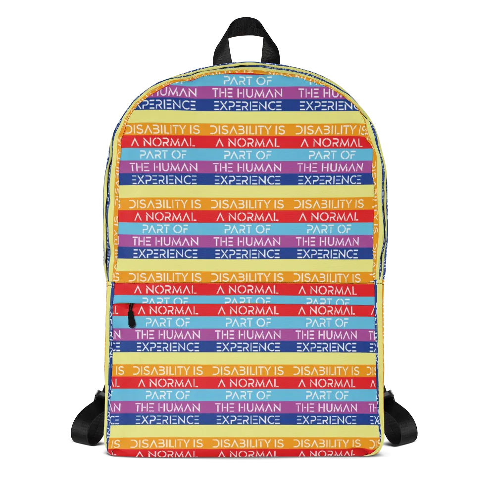 Disability is a Normal Part of the Human Experience (Pattern) Backpack