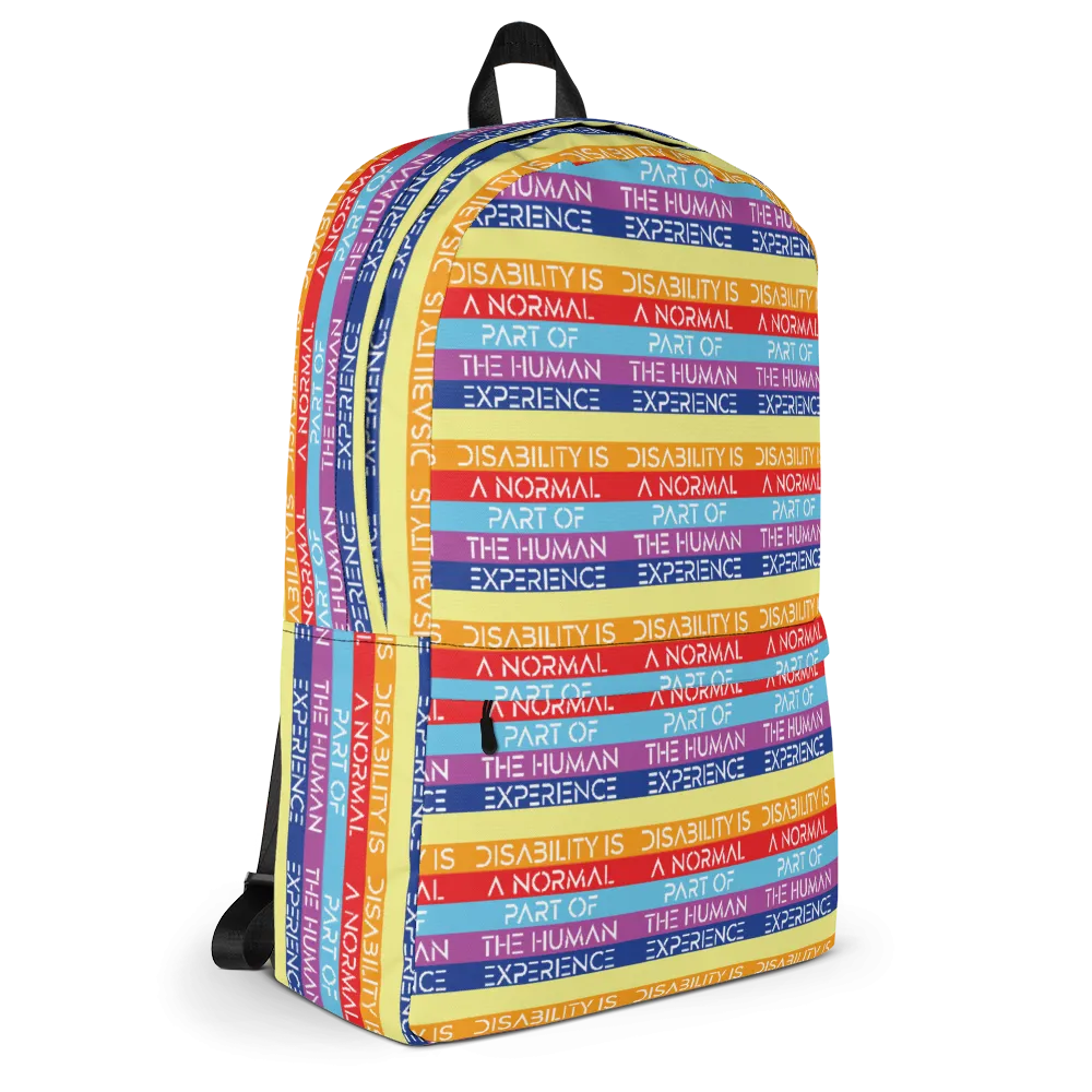 Disability is a Normal Part of the Human Experience (Pattern) Backpack
