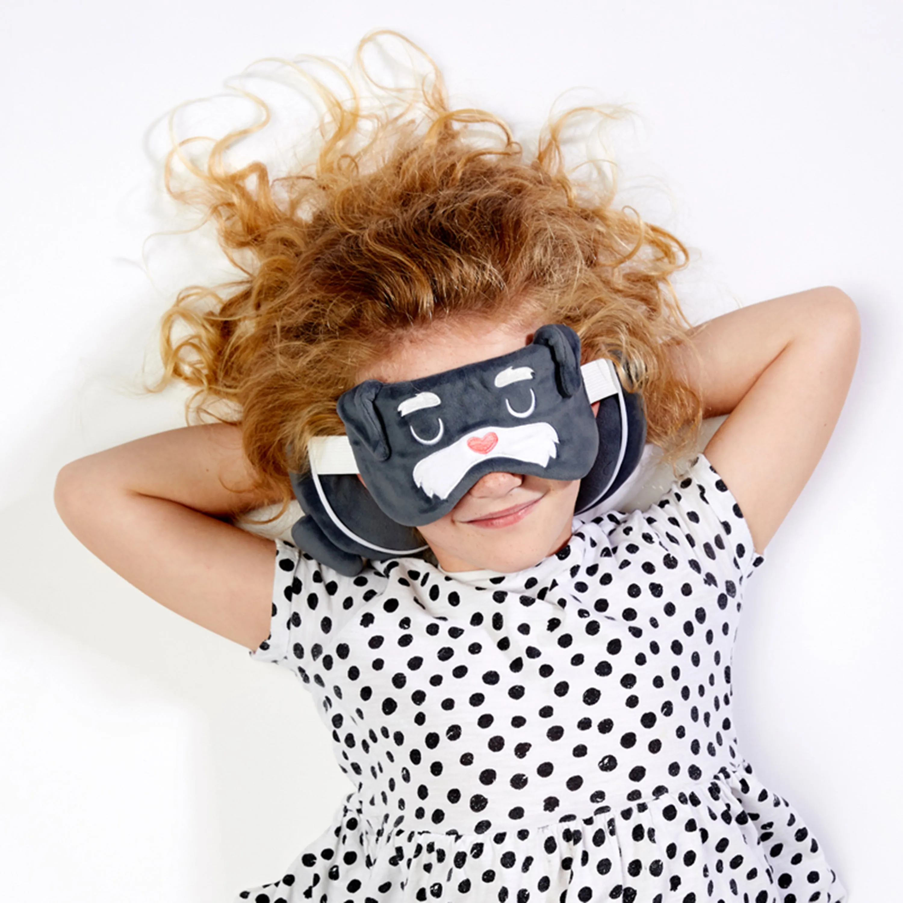 Dog Squad Relaxeazzz Plush Round Travel Pillow & Eye Mask Set