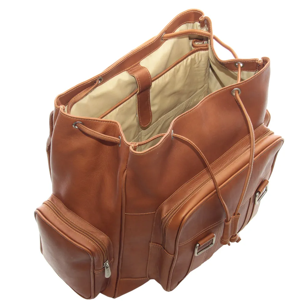 DOUBLE LOOP FLAP-OVER LAPTOP BACKPACK
