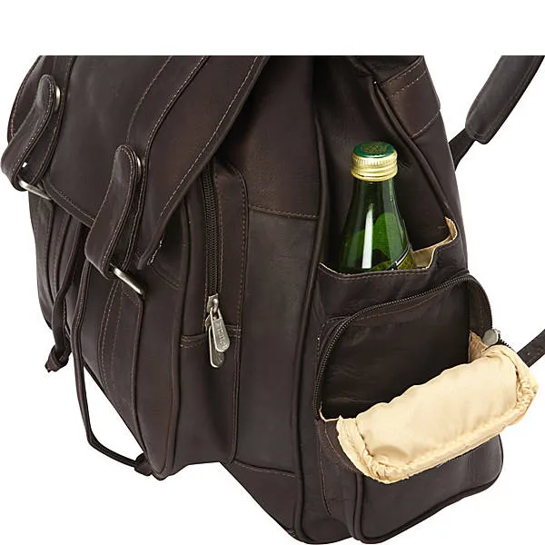DOUBLE LOOP FLAP-OVER LAPTOP BACKPACK