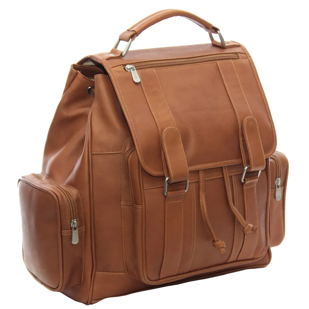 DOUBLE LOOP FLAP-OVER LAPTOP BACKPACK