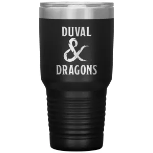 Duval & Dragons Logo 30oz Vacuum Tumbler