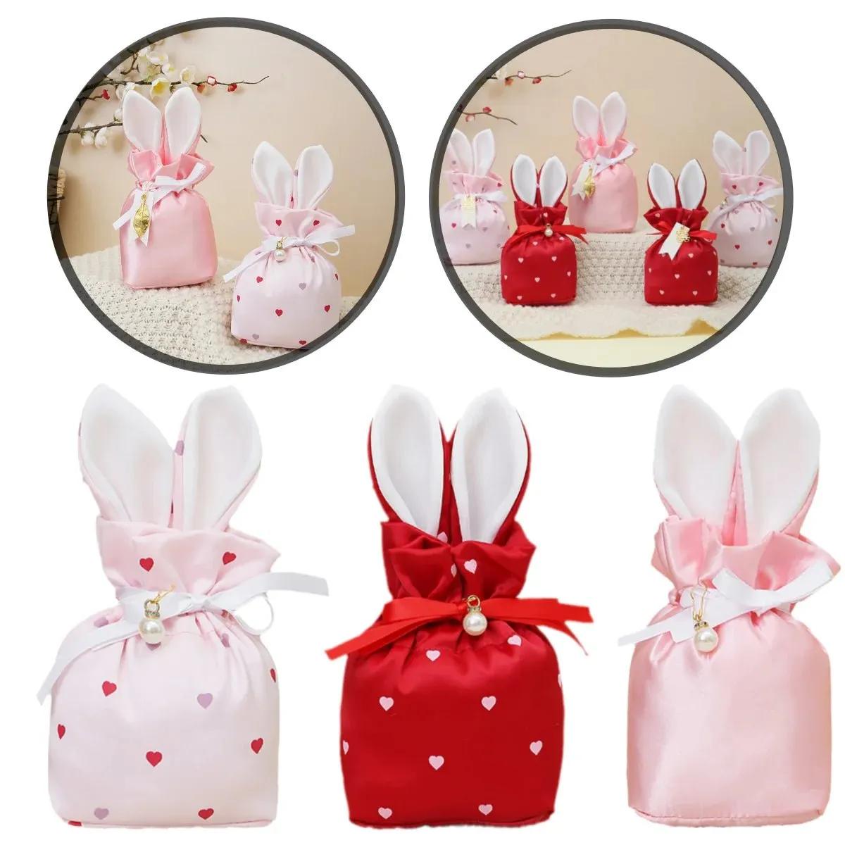 Easter Bunny Velvet Gift Bags