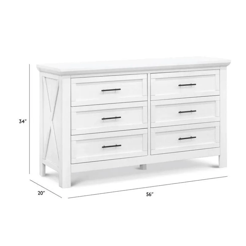 Emory Farmhouse 6-Drawer Double Dresser
