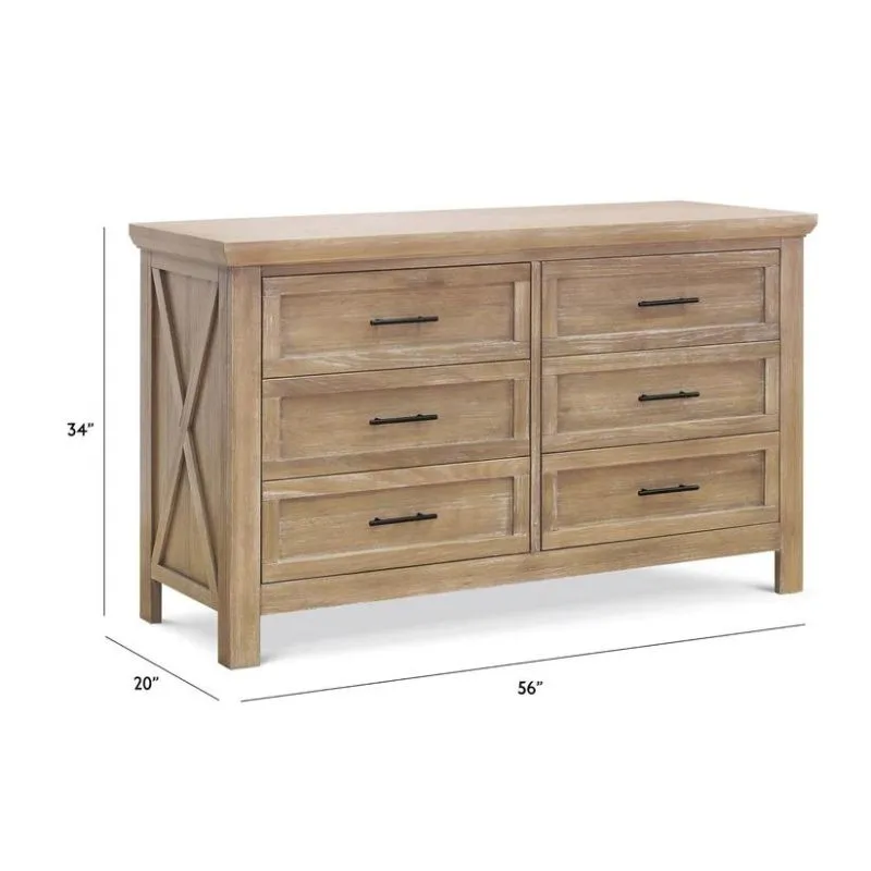 Emory Farmhouse 6-Drawer Double Dresser