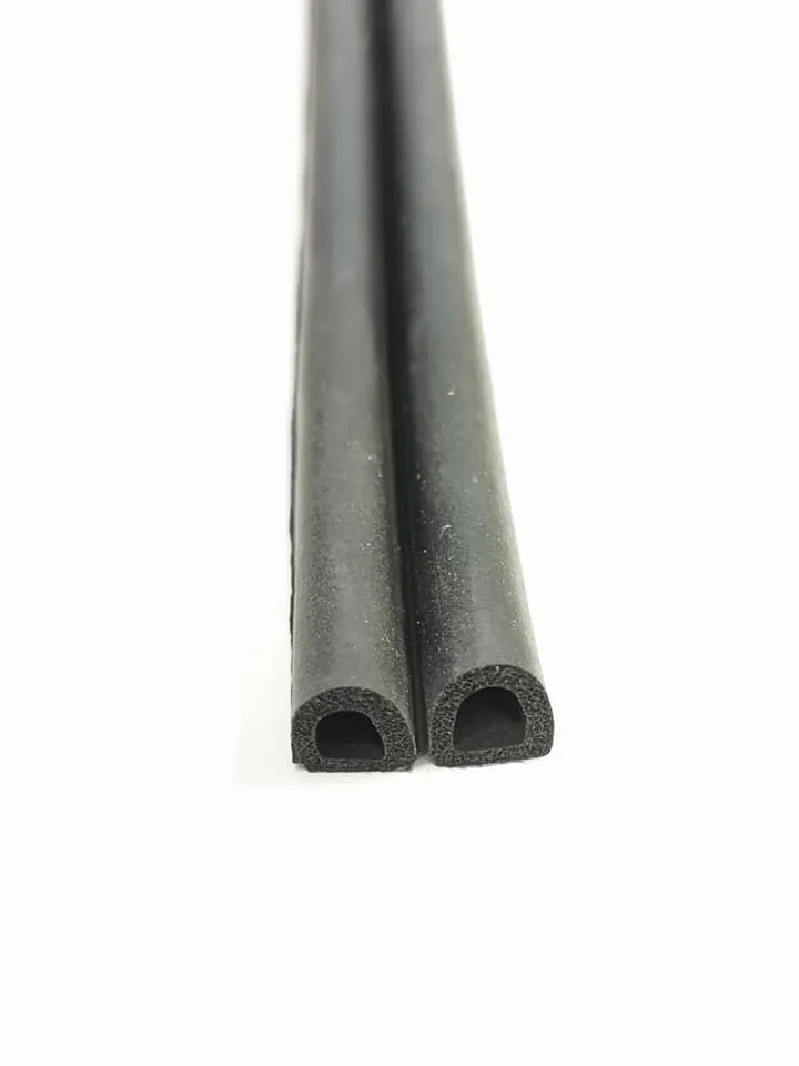 EPDM sponge Double D profile Self adhesive hollow foam rubber seal / gasket