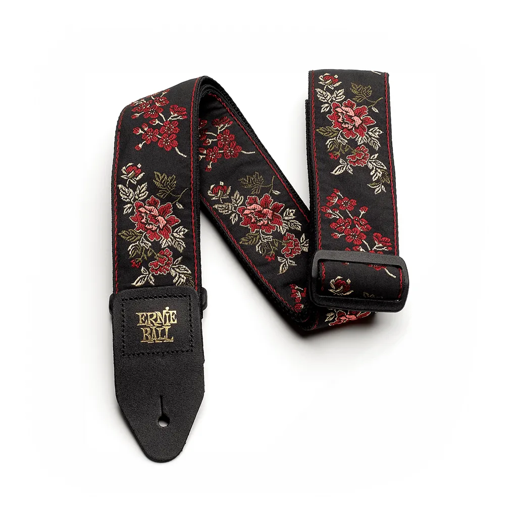 Ernie Ball Jacquard Guitar Strap - Red Rose
