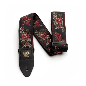 Ernie Ball Jacquard Guitar Strap - Red Rose