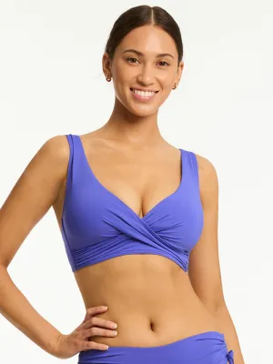 Essentials Cross Front Bra in Iris