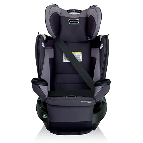 Evenflo Revolve360 Extend Rotational All-in-One Convertible Car Seat with Quick Clean Cover, 360° Rotation, Rear-Facing Up to 50 Lbs, Rowe Pink