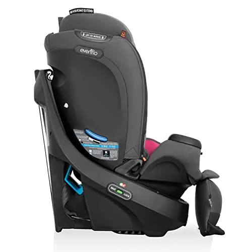 Evenflo Revolve360 Extend Rotational All-in-One Convertible Car Seat with Quick Clean Cover, 360° Rotation, Rear-Facing Up to 50 Lbs, Rowe Pink
