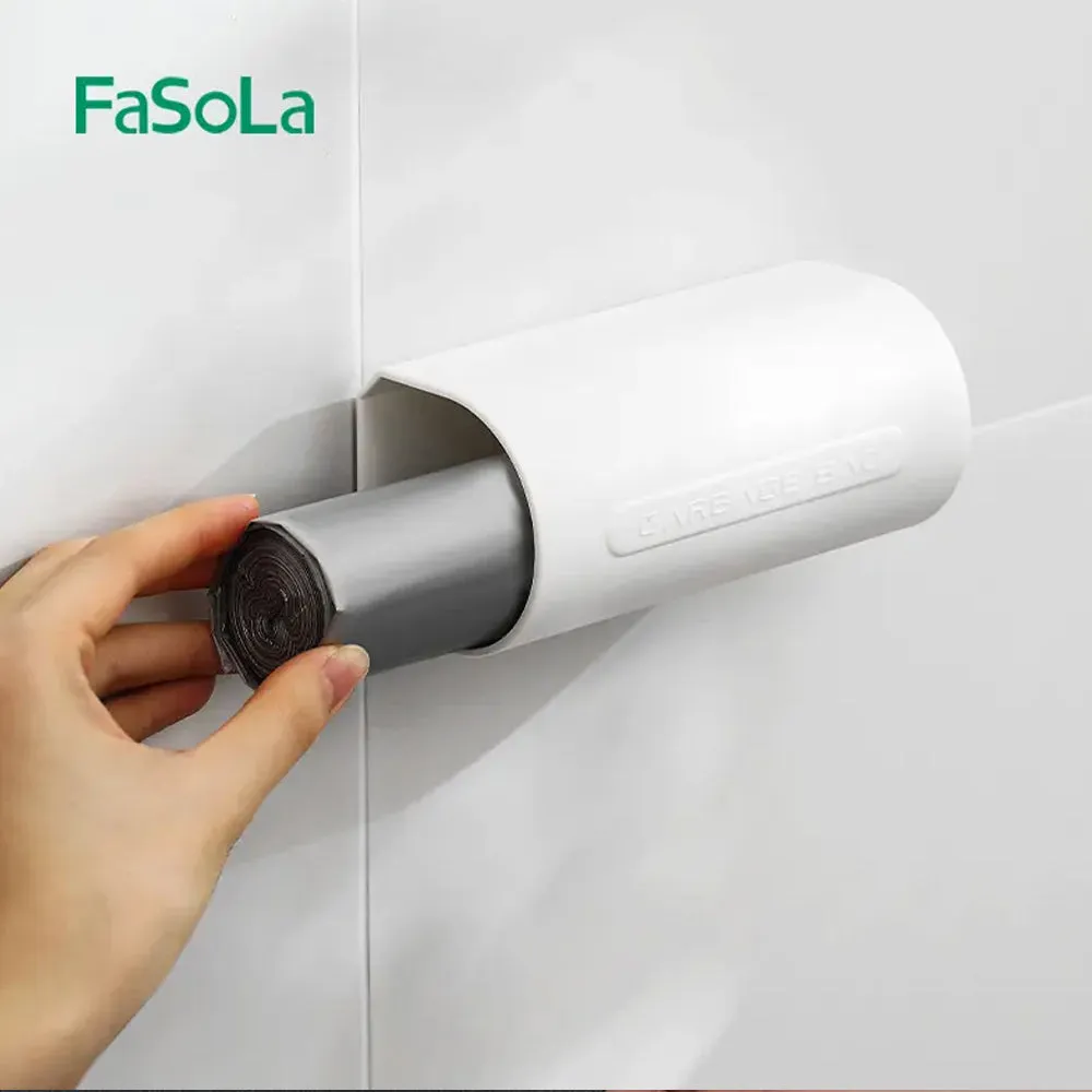 FaSoLa Cylindrical Garbage Bag Dispenser - White, 13.5*6*6.3cm
