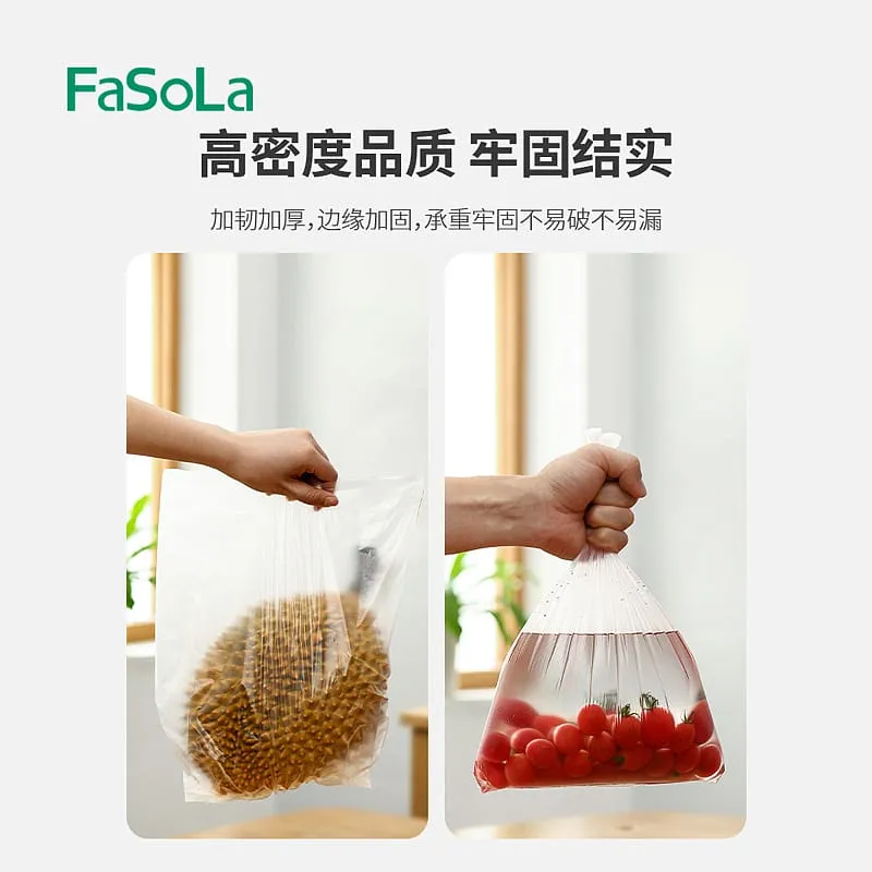FaSoLa Disposable Thickened Food Preservation Bags - White, Size S, 18*25cm, 100 Pieces