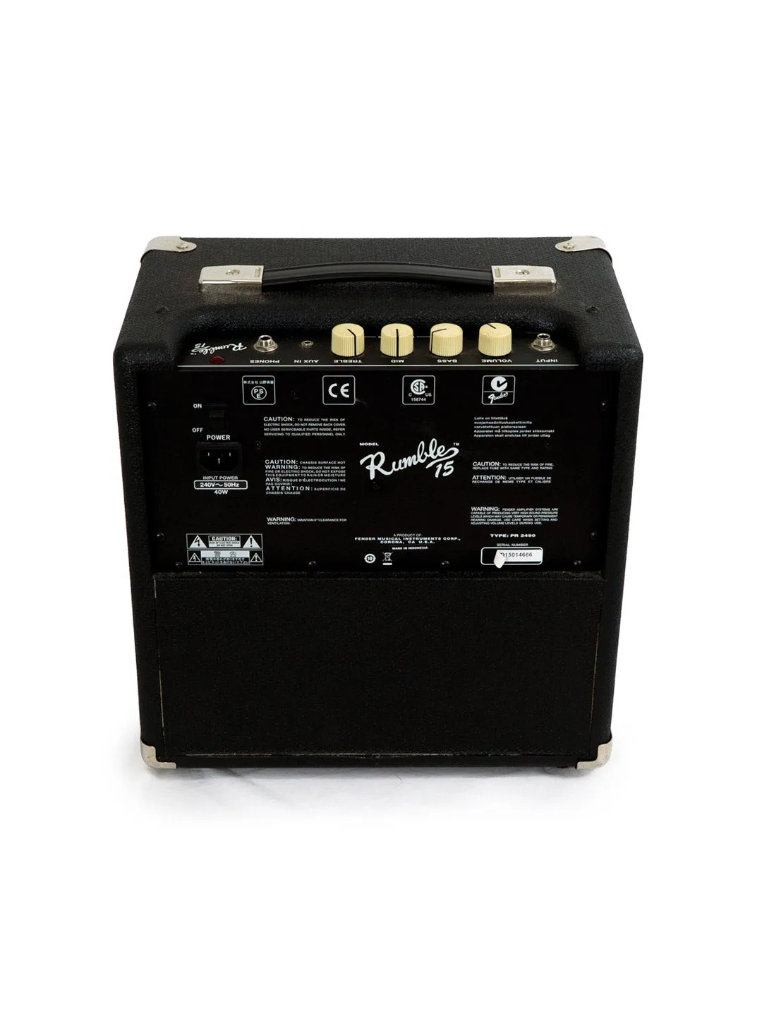 Fender Rumble 15 V3 Bass Combo Amp - 2019