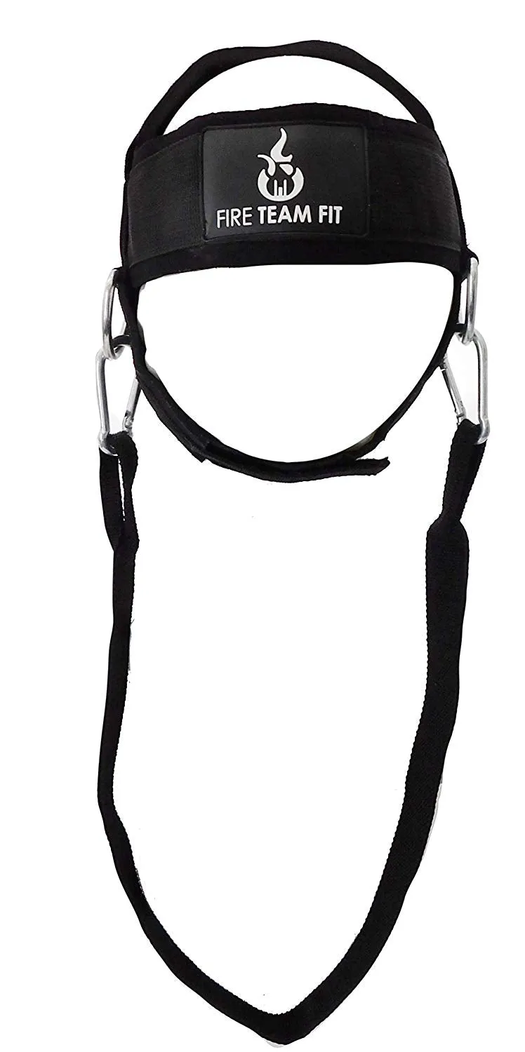 Fire Team Fit Neck Harness for Weightlifting, Neck Exerciser, Head Harness Building Iron Neck Strength, Padded & Adjustable Straps