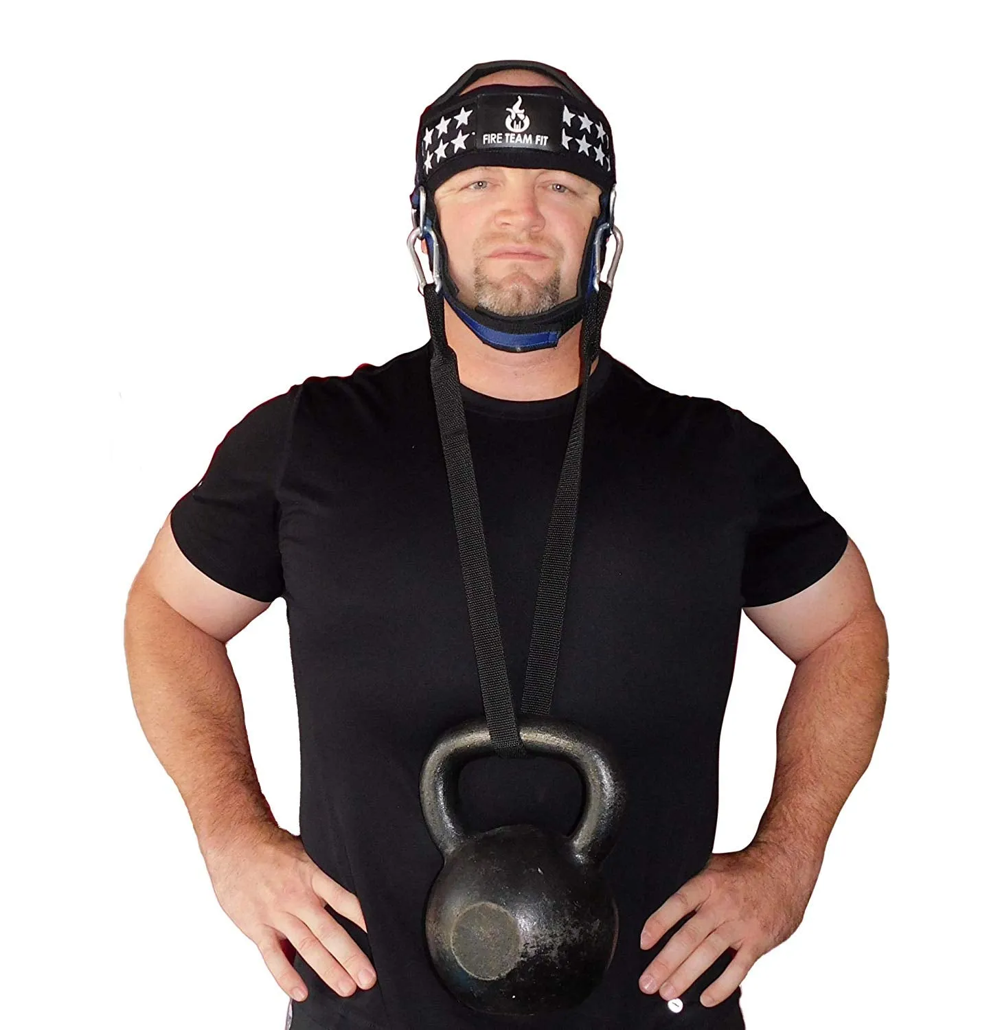 Fire Team Fit Neck Harness for Weightlifting, Neck Exerciser, Head Harness Building Iron Neck Strength, Padded & Adjustable Straps