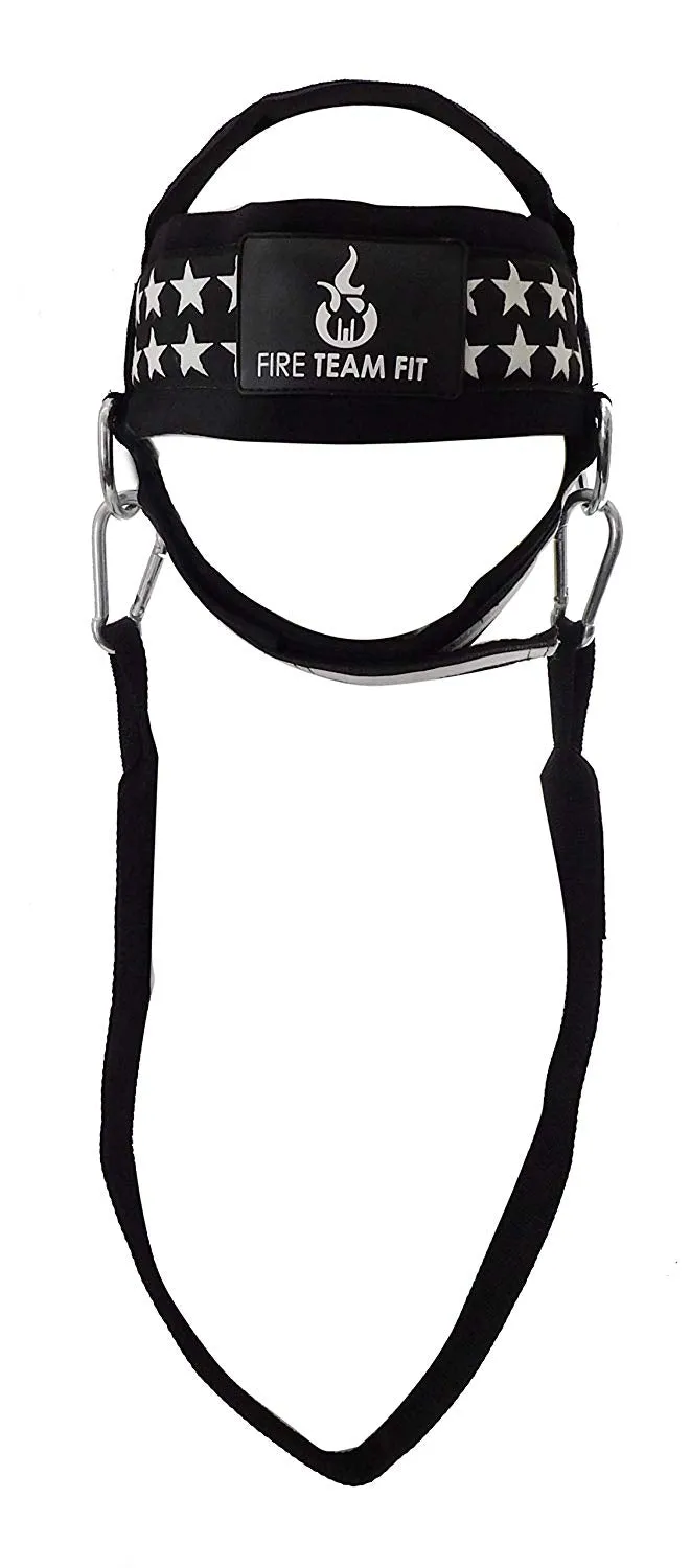 Fire Team Fit Neck Harness for Weightlifting, Neck Exerciser, Head Harness Building Iron Neck Strength, Padded & Adjustable Straps