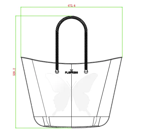 FLOPEDS SILICONE BAG CHERRY RED