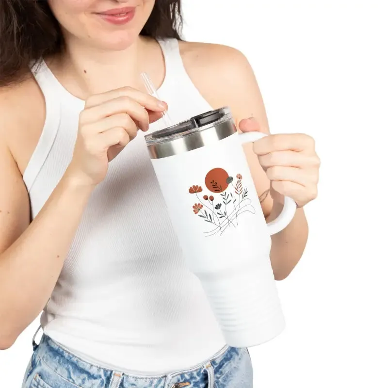 Floral Insulated Travel Mug Keeps you Hydrated