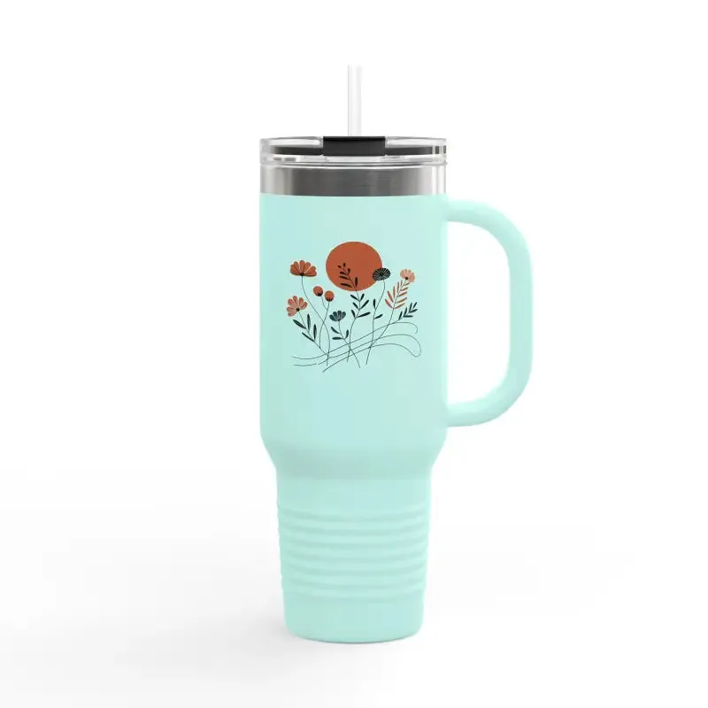 Floral Insulated Travel Mug Keeps you Hydrated