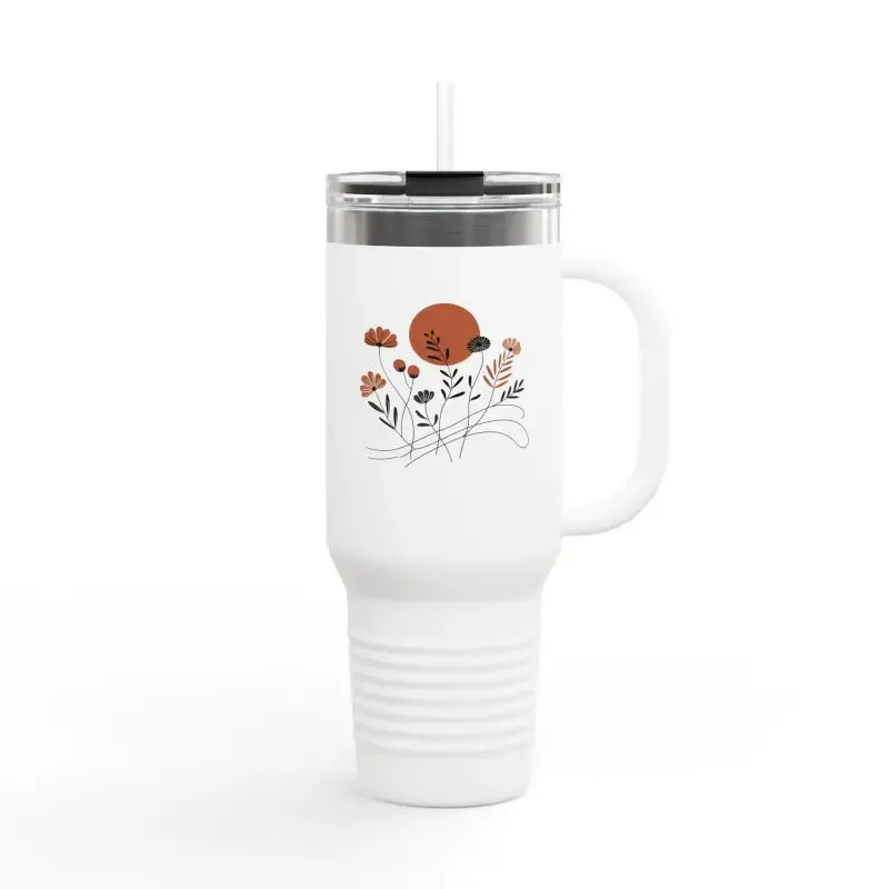Floral Insulated Travel Mug Keeps you Hydrated