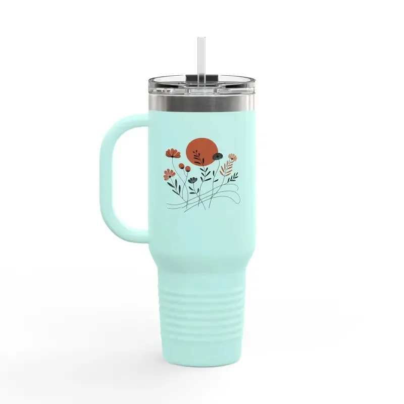 Floral Insulated Travel Mug Keeps you Hydrated