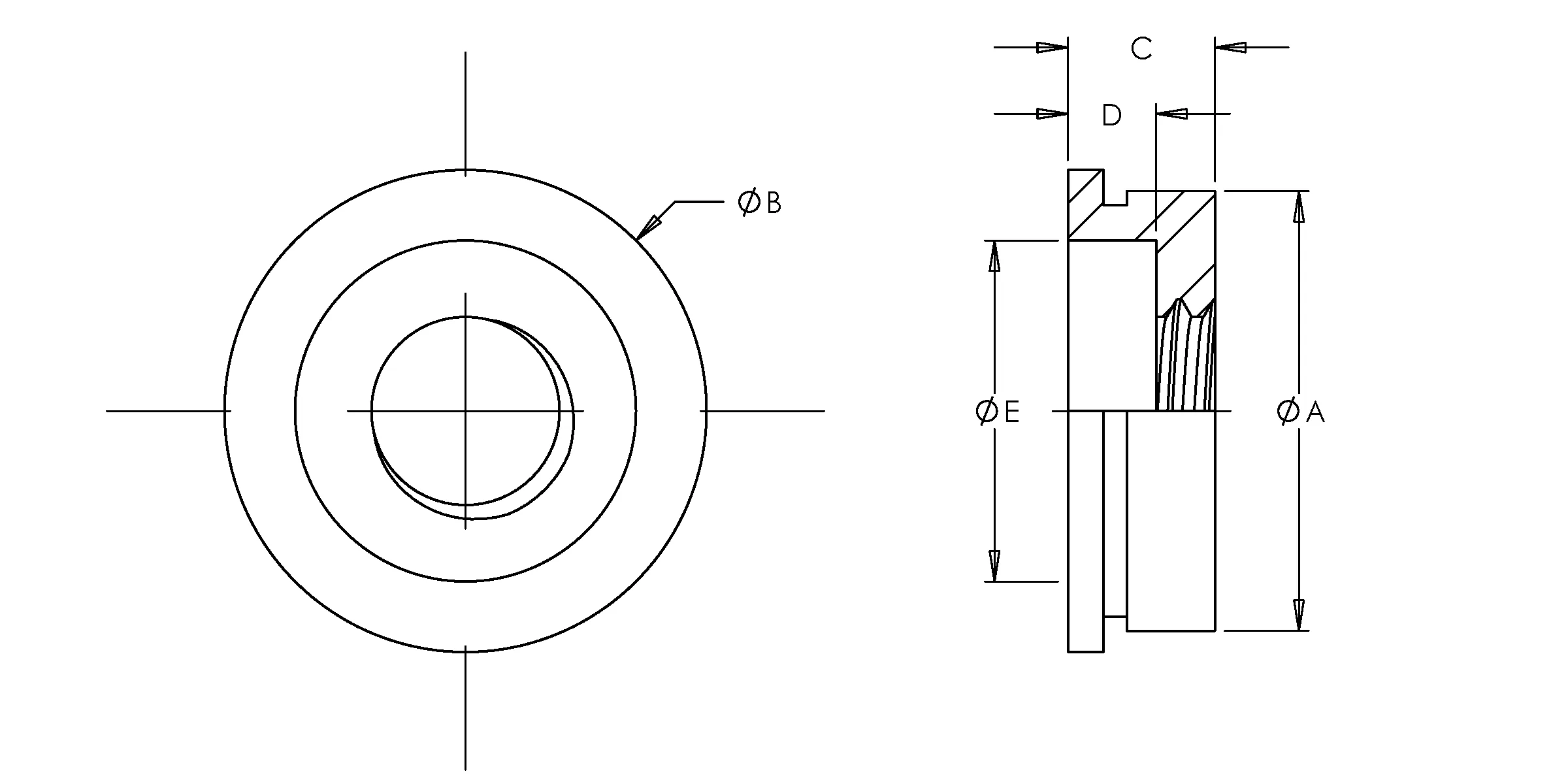 Flush Mounted Retainer Component, 300 Series Stainless Steel, Passivated, 10-32 x 1, 100 Pack