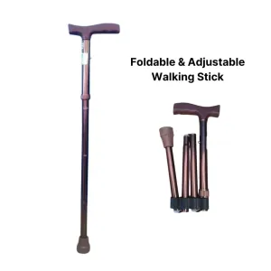 Foldable and Adjustable Walking Stick