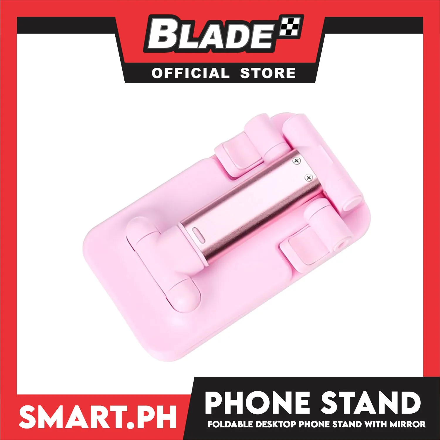 Foldable Desktop Phone Holder Stand (Pink) Adjustable Smartphone Tablet Holder