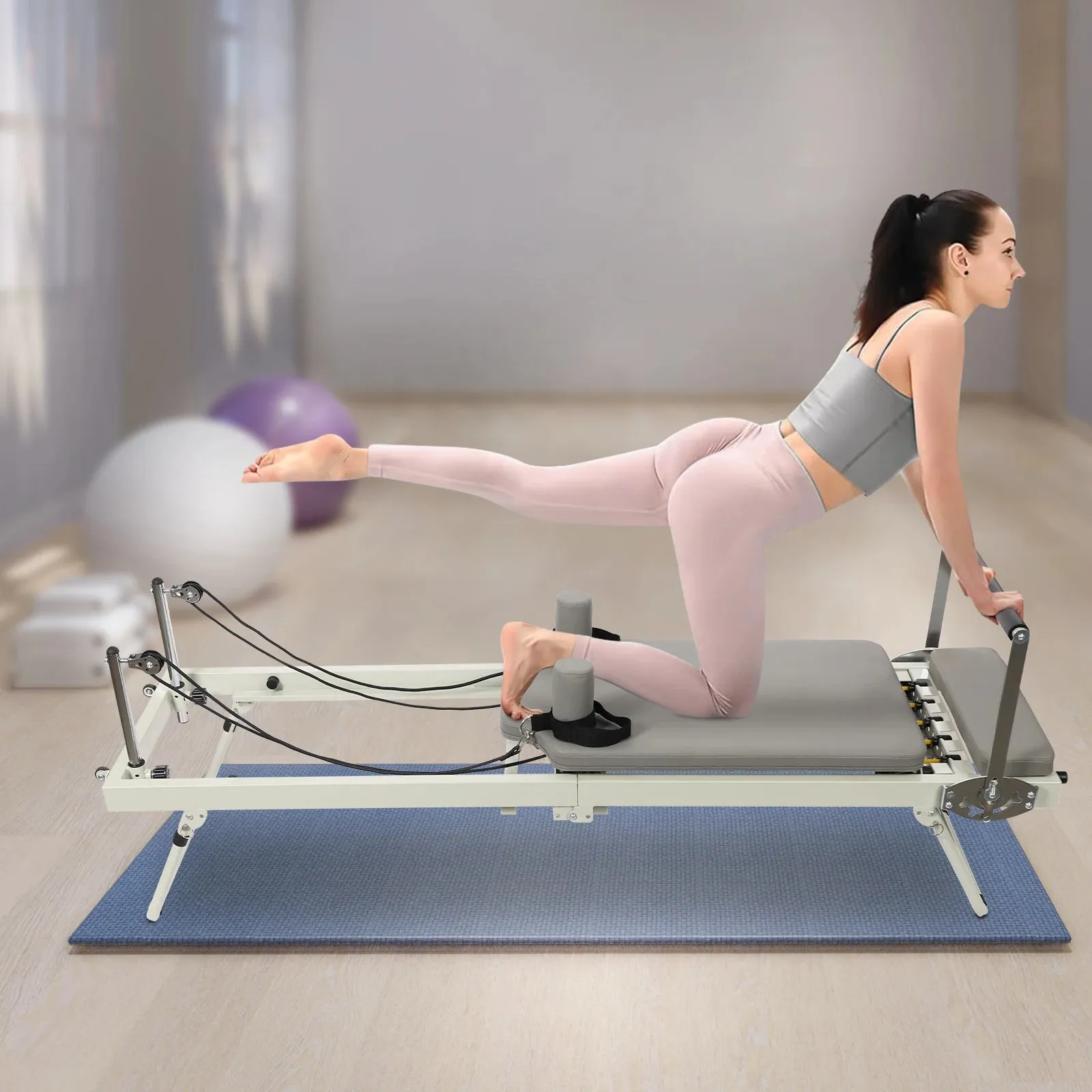 Foldable Pilates Reformer Machine