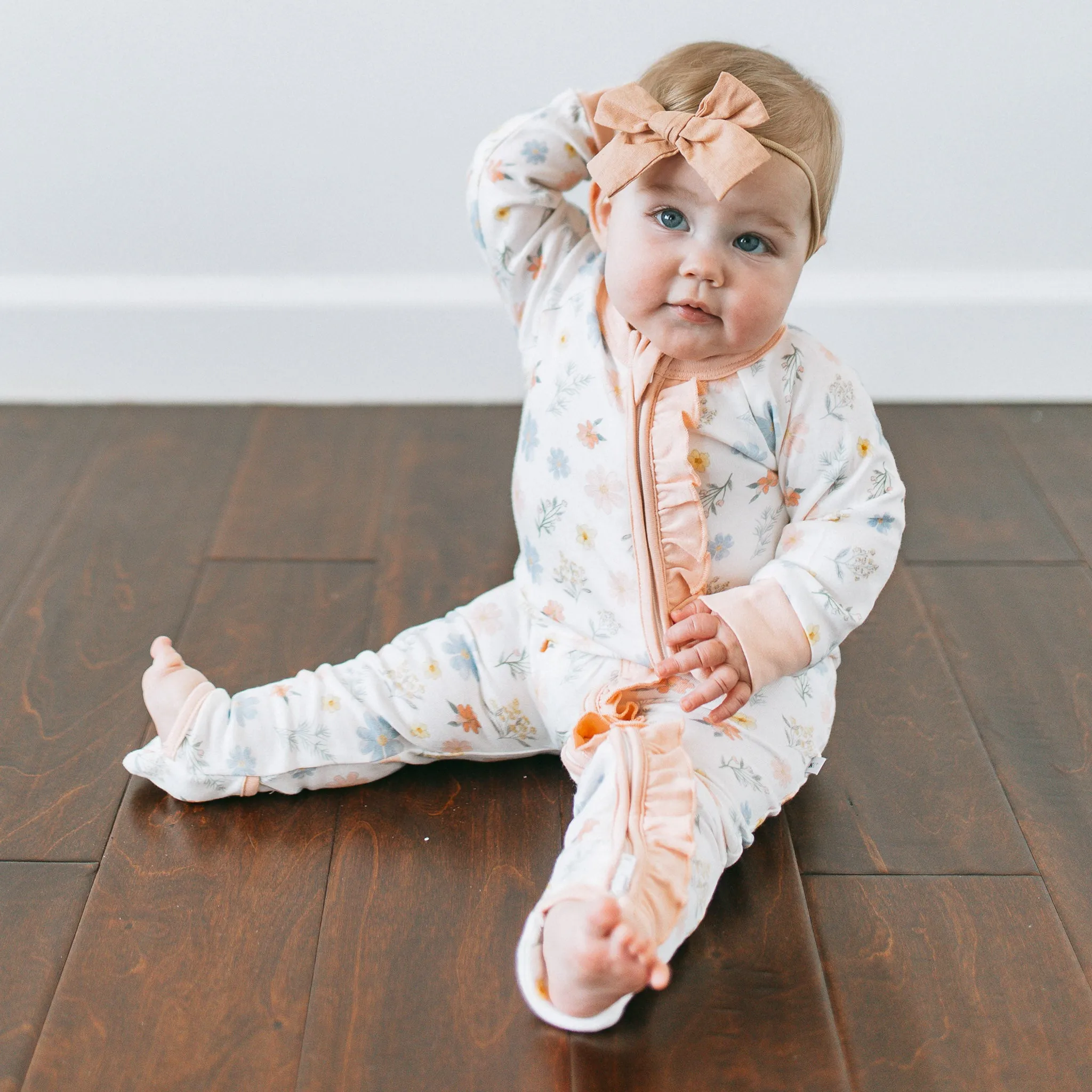 Frilled Growsuit - Floral Fun