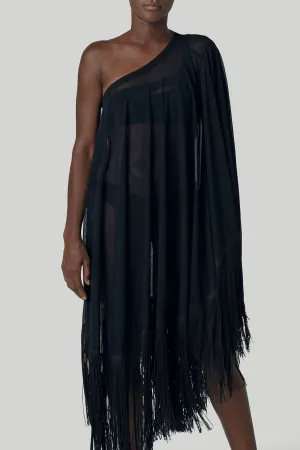 Fringed Poncho-Convertible Skirt