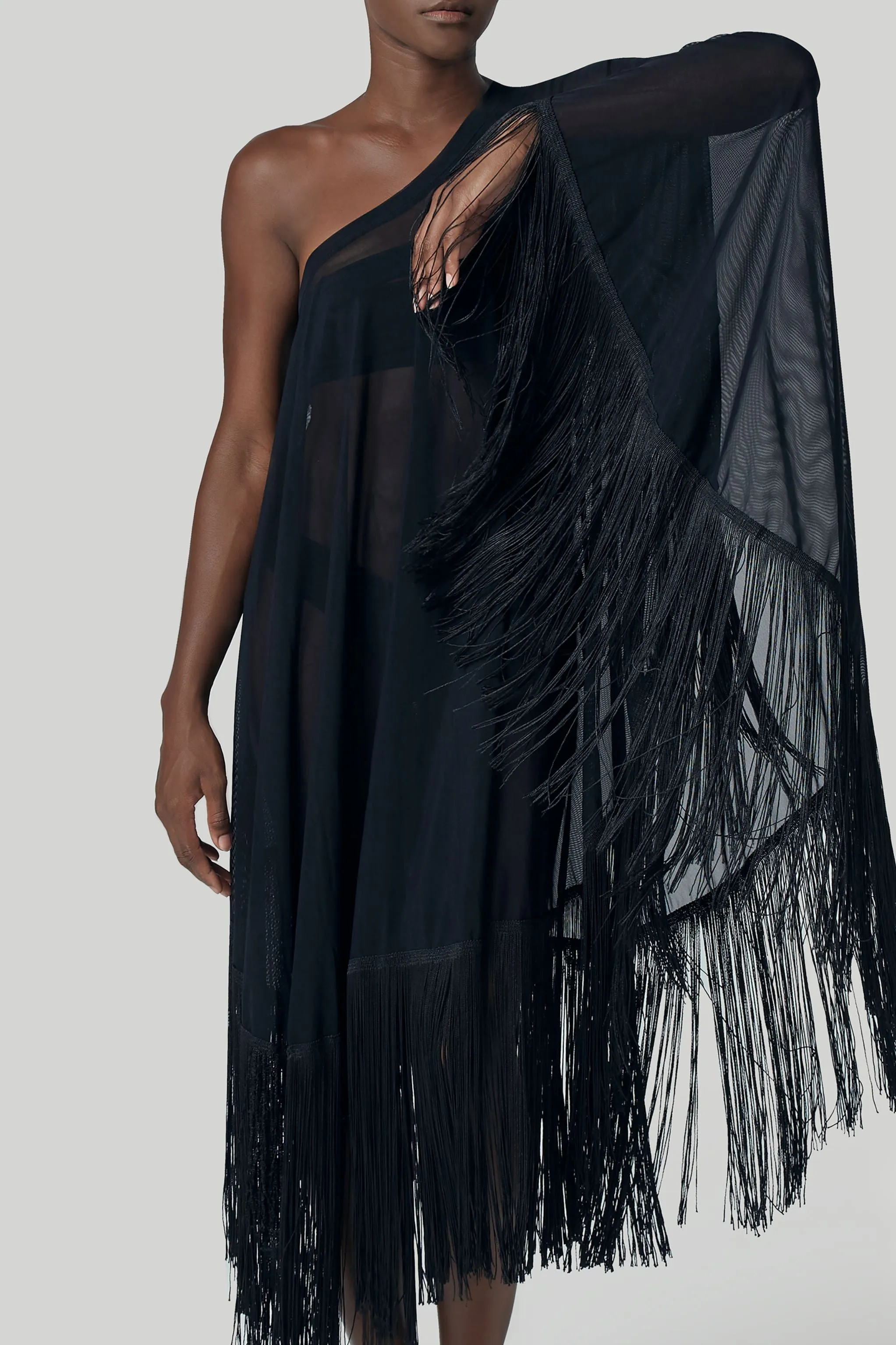 Fringed Poncho-Convertible Skirt