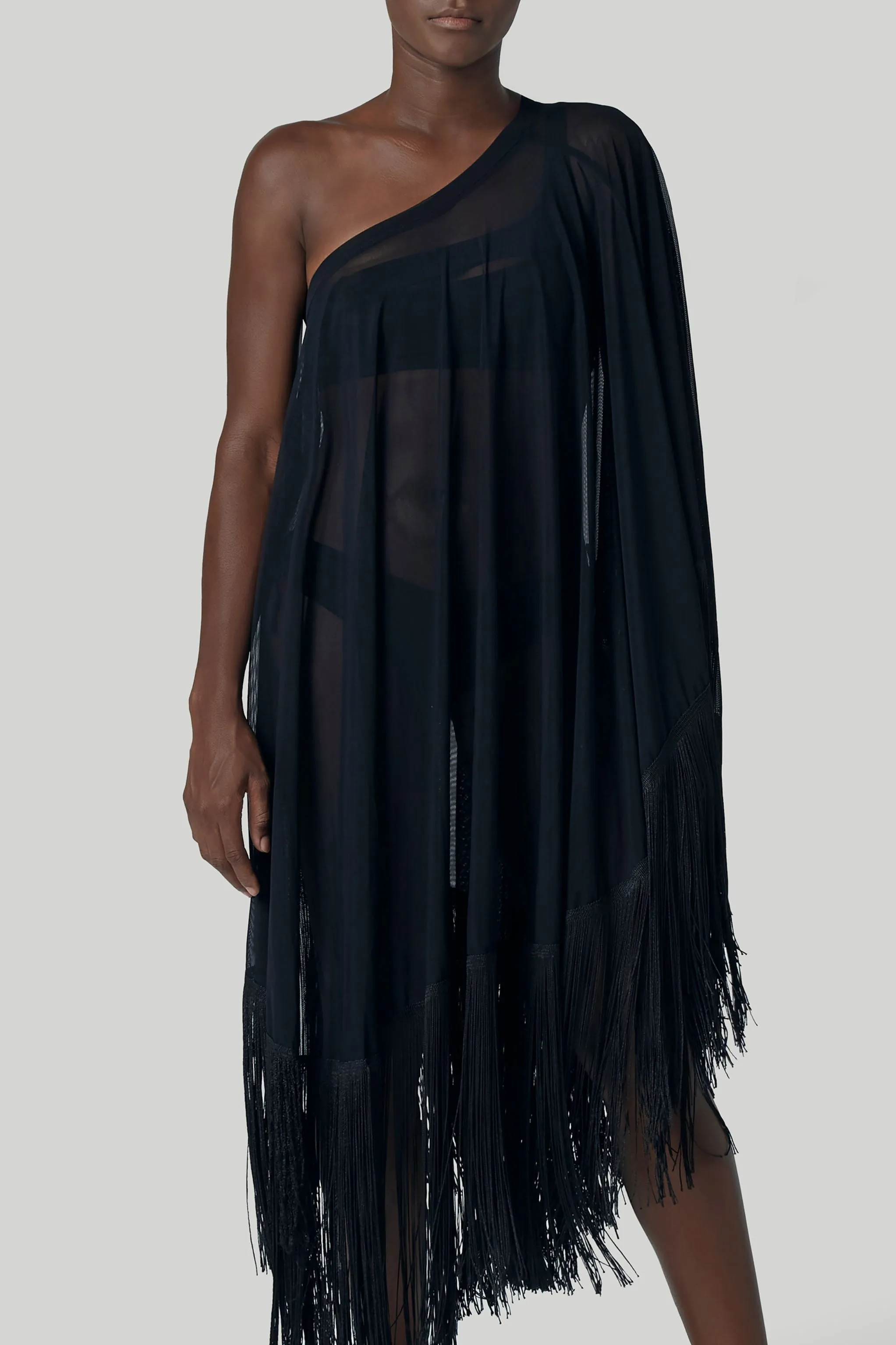 Fringed Poncho-Convertible Skirt