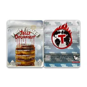 Fully Frosted Jelly Doughnut (Soft Sticker) Mylar Bag 3.5 Grams